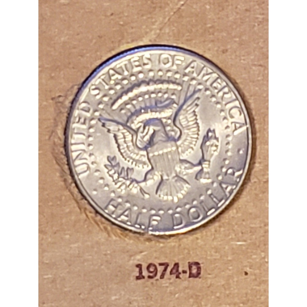 1974 D KENNEDY HALF DOLLAR‎ 50 CENT  NICE COLLECTIBLE COIN - Picture 2 of 2